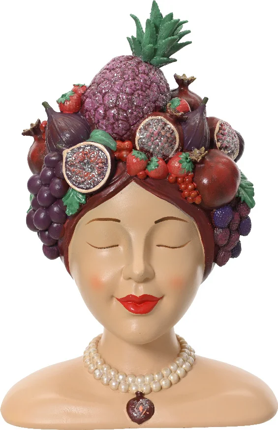 Decoris vaas Dame paars / rood 24 x 19 x 35,5 cm
