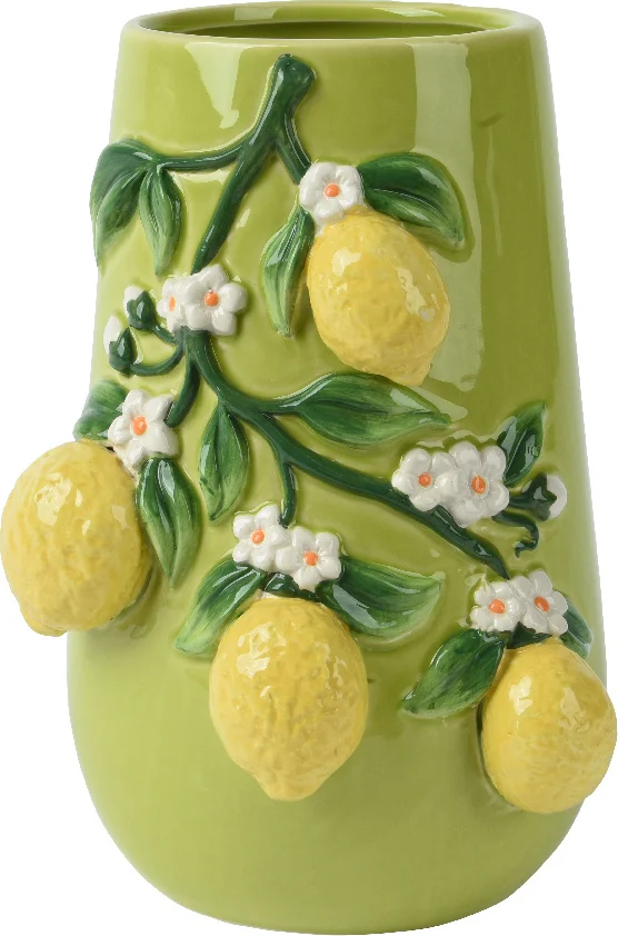 Decoris vaas Berry groen D 15,8 H 22 cm