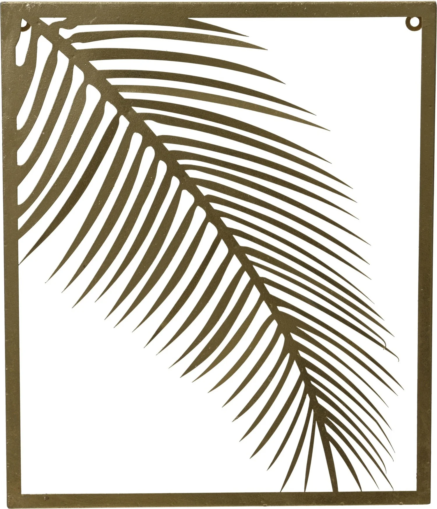 Decoris wandhanger Palm goud 29 x 1,5 x 35 cm