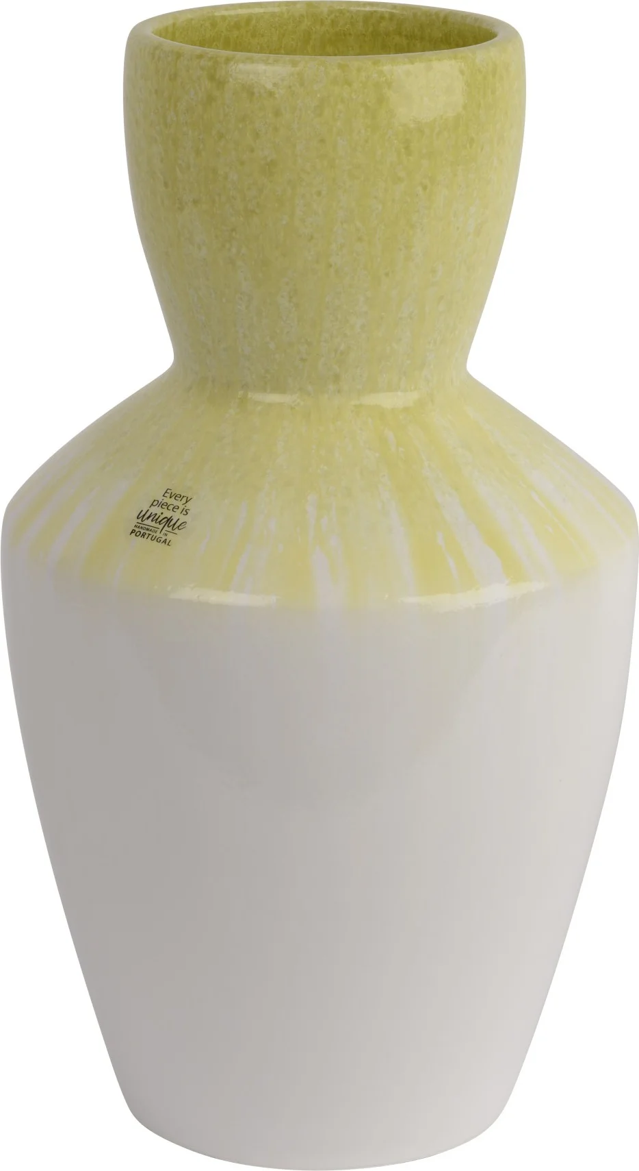 Decoris vaas Won wit / groen D 23 H 40 cm