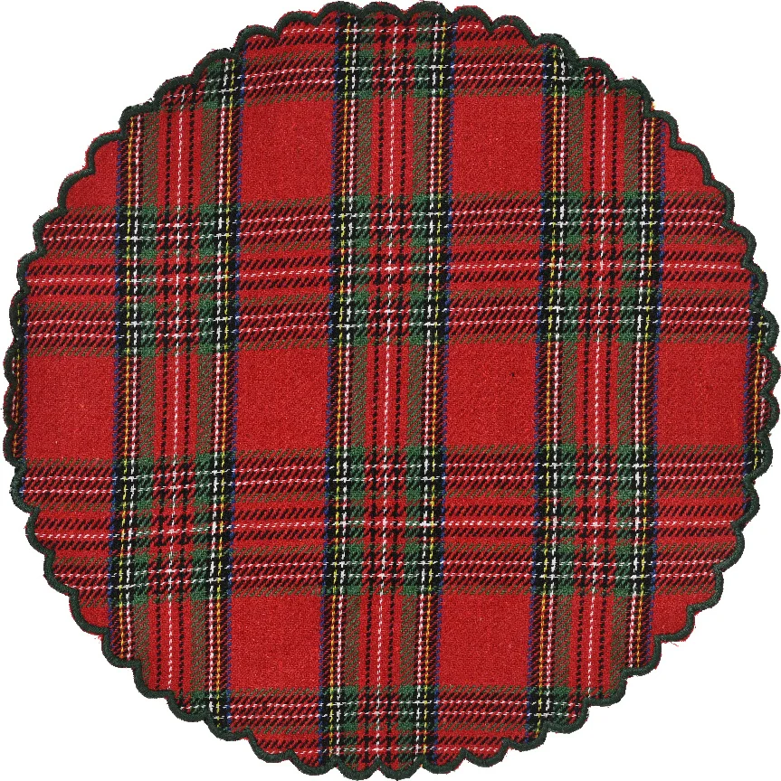 Decoris placemat rood D 35 H 0,5 cm