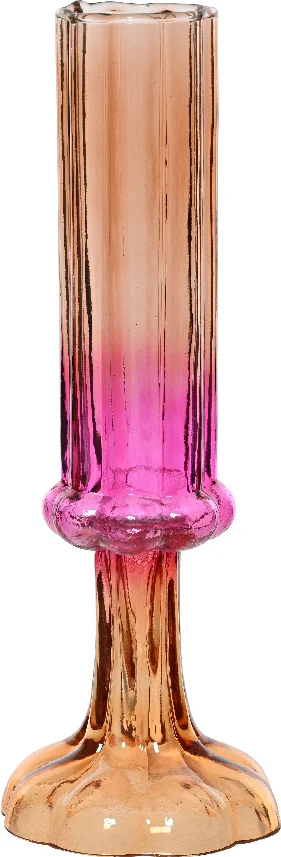 Decoris vaas roze / oranje D 9 H 25,5 cm