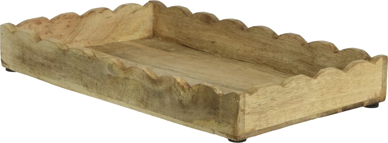 Decoris dienblad naturel mangohout 40,5 x 25 x 5,5 cm