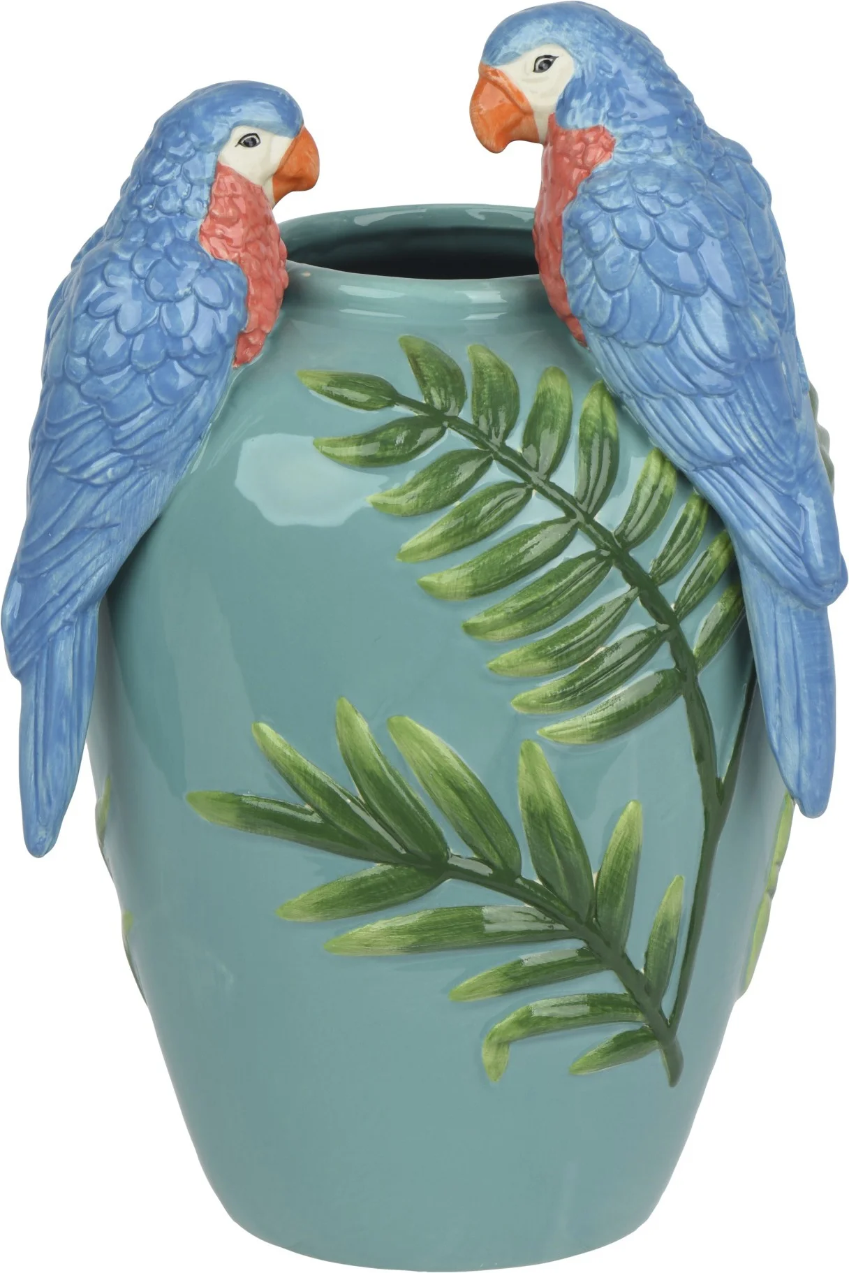 Decoris vaas Ara blauw 20 x 19 x 30,5 cm