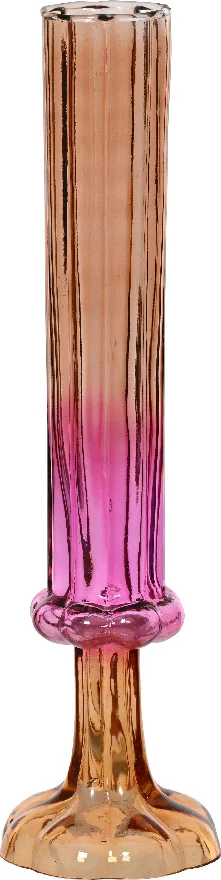 Decoris vaas roze / oranje D 9 H 33 cm