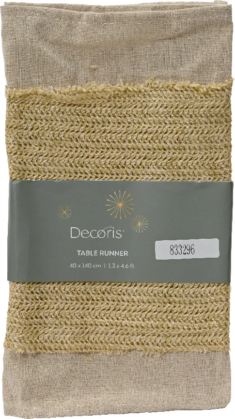 Decoris tafelloper Ravi naturel 40 x 140 cm