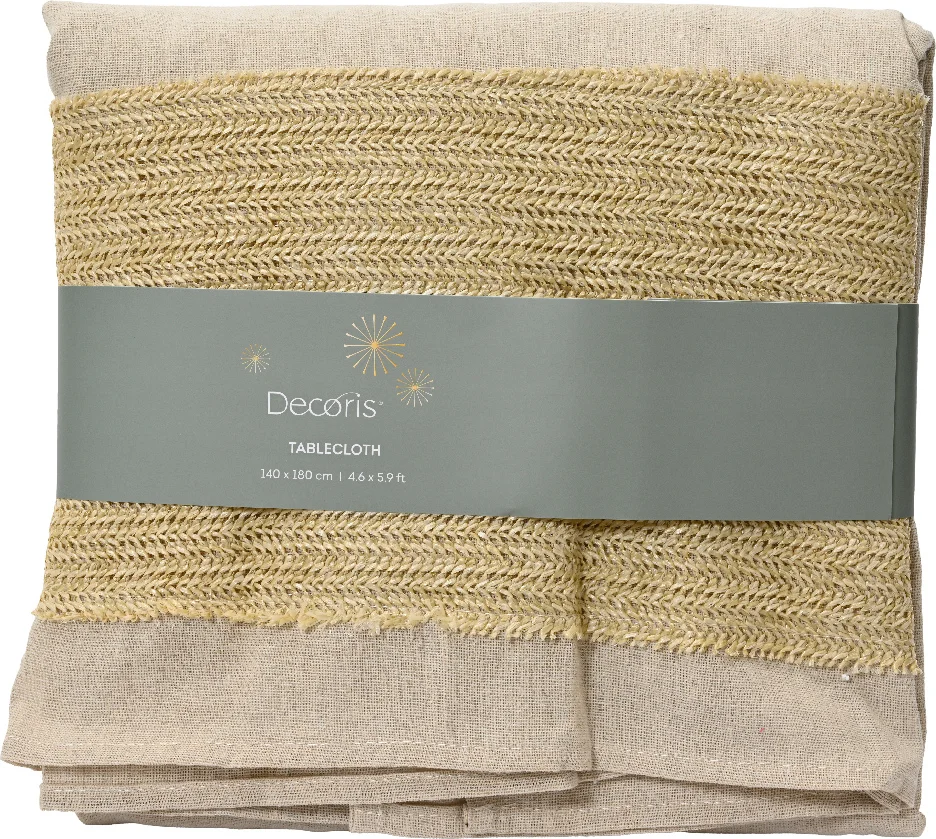 Decoris tafelkleed Ravi naturel 250 x 140 cm