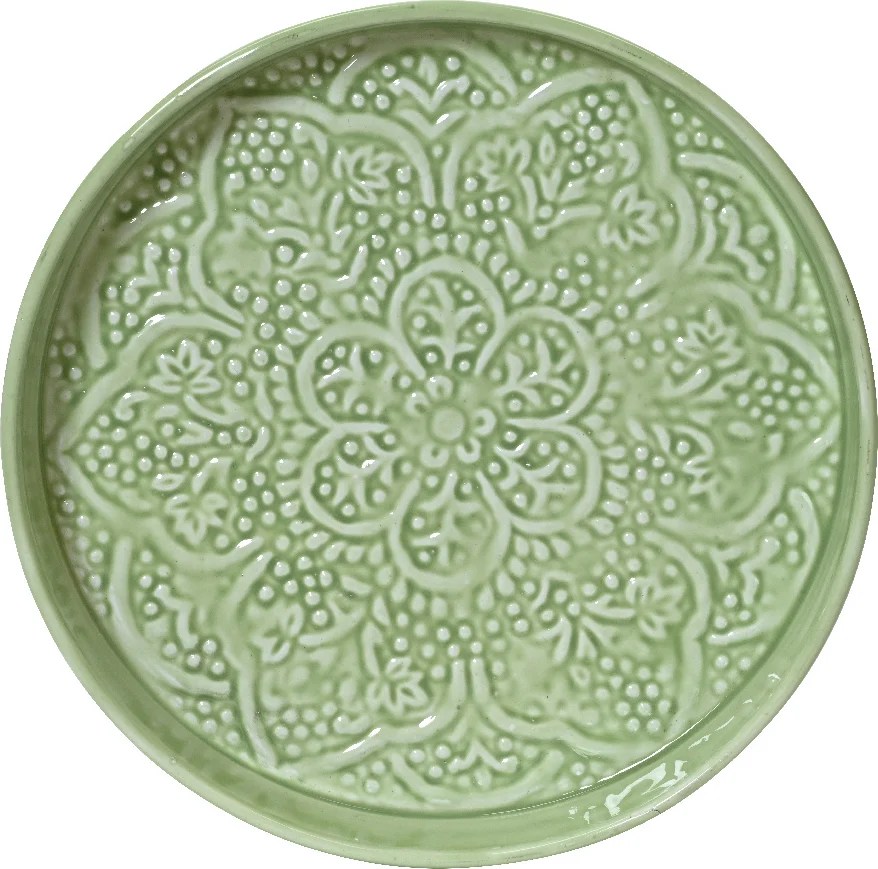 Decoris decoratiebord Cura groen D 22 H 3 cm