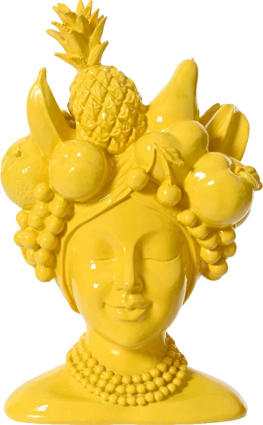 Decoris vaas Cuba geel 21,2 x 23 x 36,7 cm