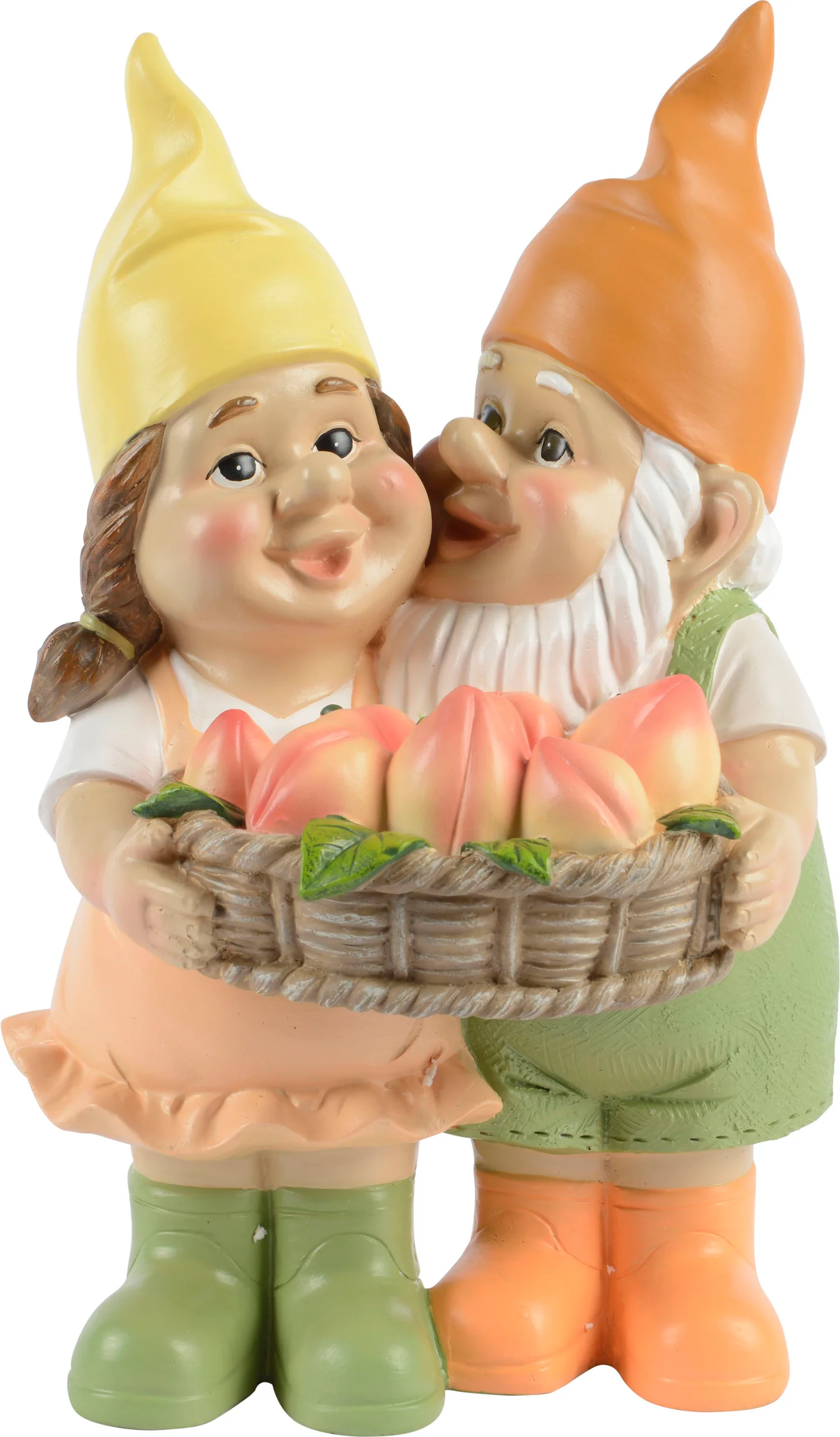 Decoris tuinkabouter Onni perzik 18,5 x 15,5 x 29,5 cm