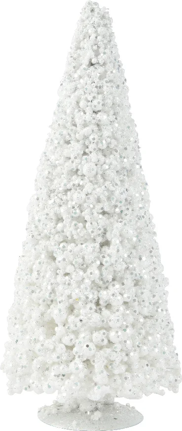 Decoris decoratieboom Foam wit D 13 H 30 cm