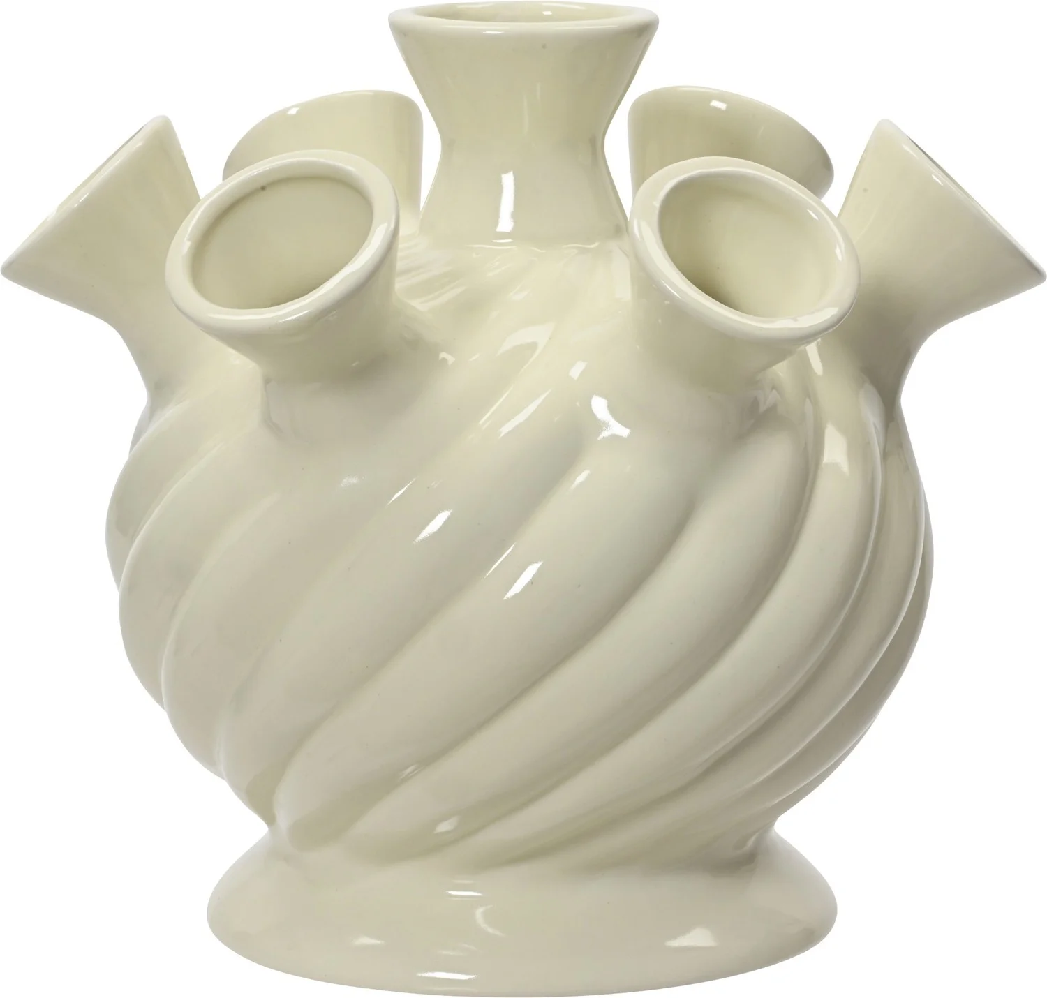 Decoris vaas Tullip wit D 18 H 16 cm