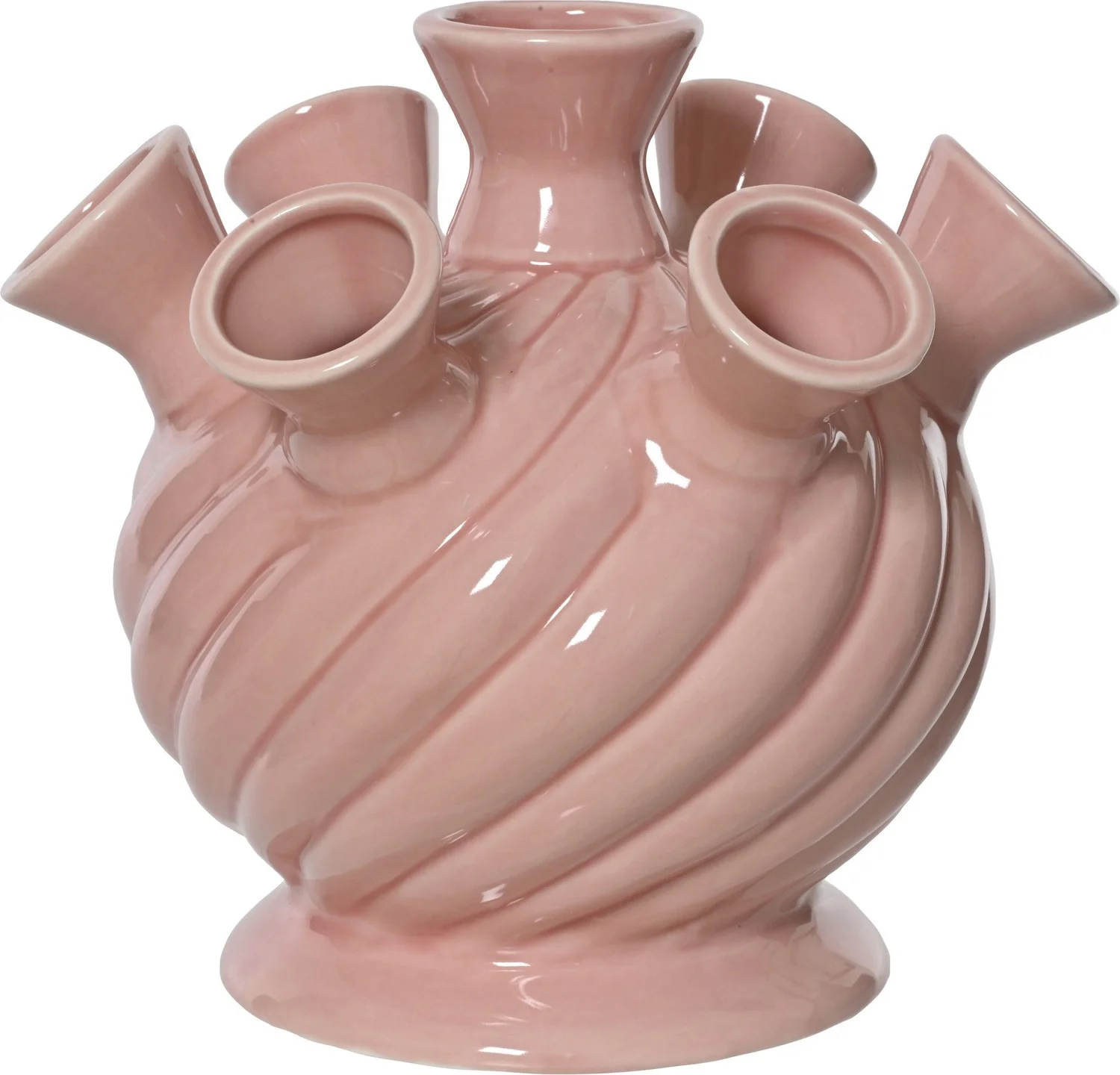 Decoris vaas Tullip roze D 20,2 H 19,5 cm