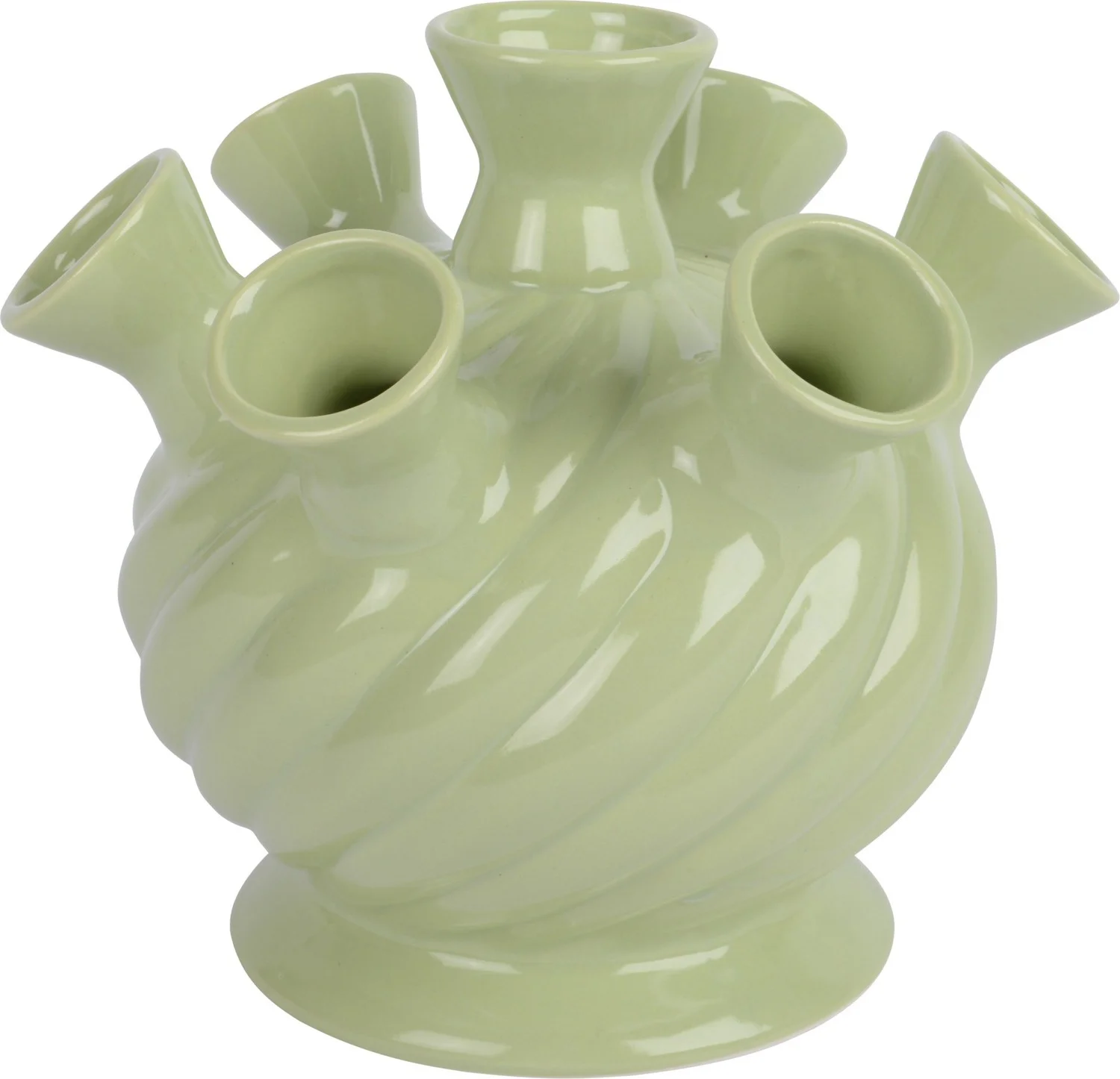 Decoris vaas Tullip groen D 18 H 16 cm