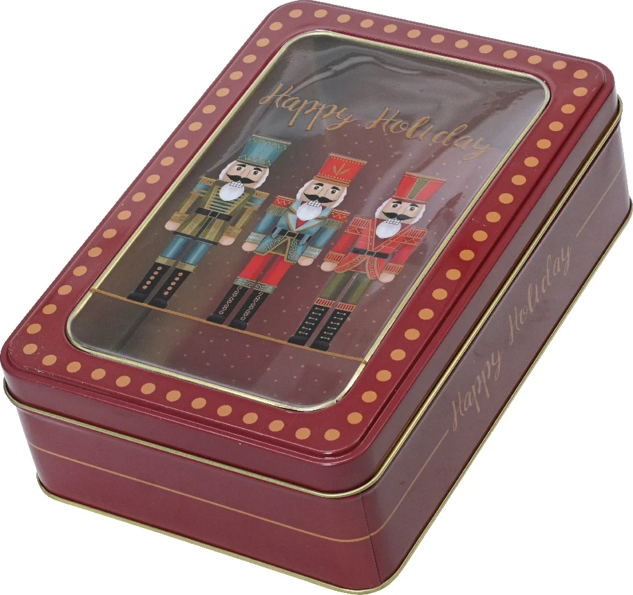 Decoris bewaarblik Notenkraker rood 19 x 13 x 6,8 cm