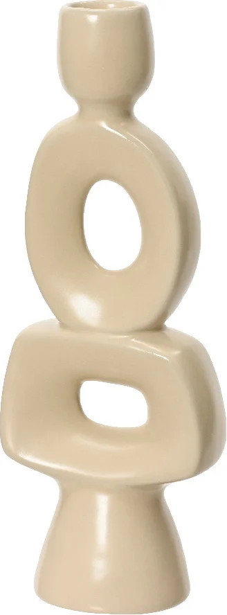 Decoris kandelaar crème 5,5 x 8,5 x 22,8 cm