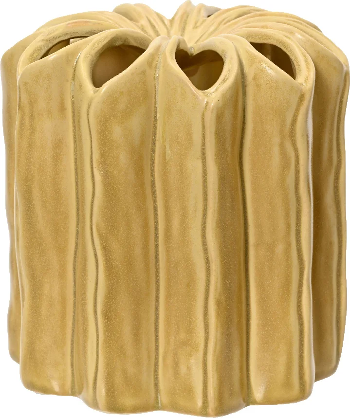 Decoris vaas Cacta beige D 14,5 H 15 cm