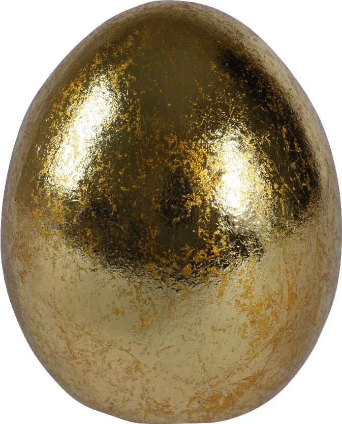 Decoris paasdecoratie ei goud D 6,2 H 7,5 cm