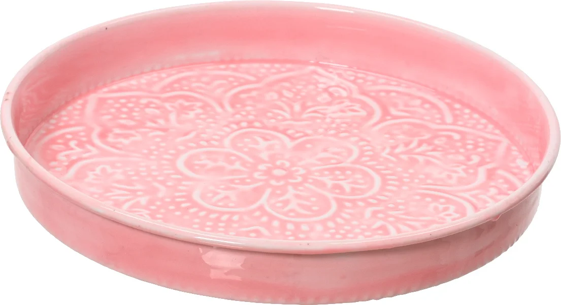 Decoris decoratiebord Cura roze D 23 H 3 cm