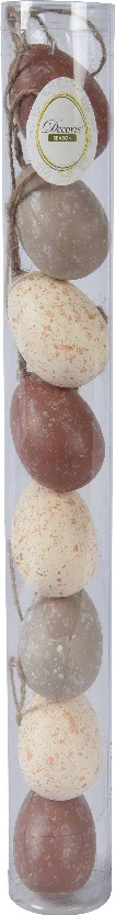 Decoris paashanger ei beige D 3,5 H 5 cm 8 stuks