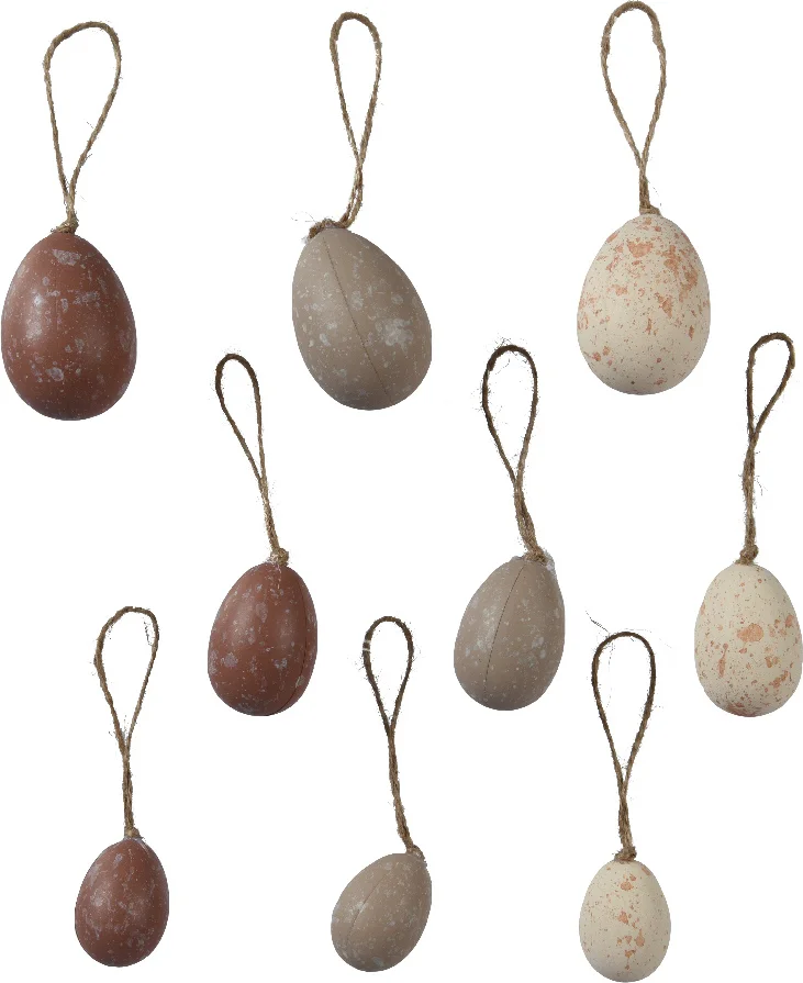Decoris paashanger ei bruin D 4 H 6 cm 12 stuks