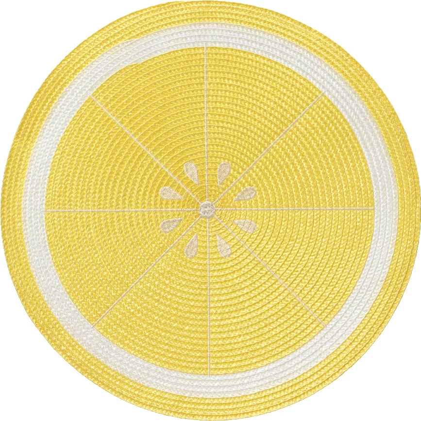 Decoris placemat Citroen geel D 38 cm