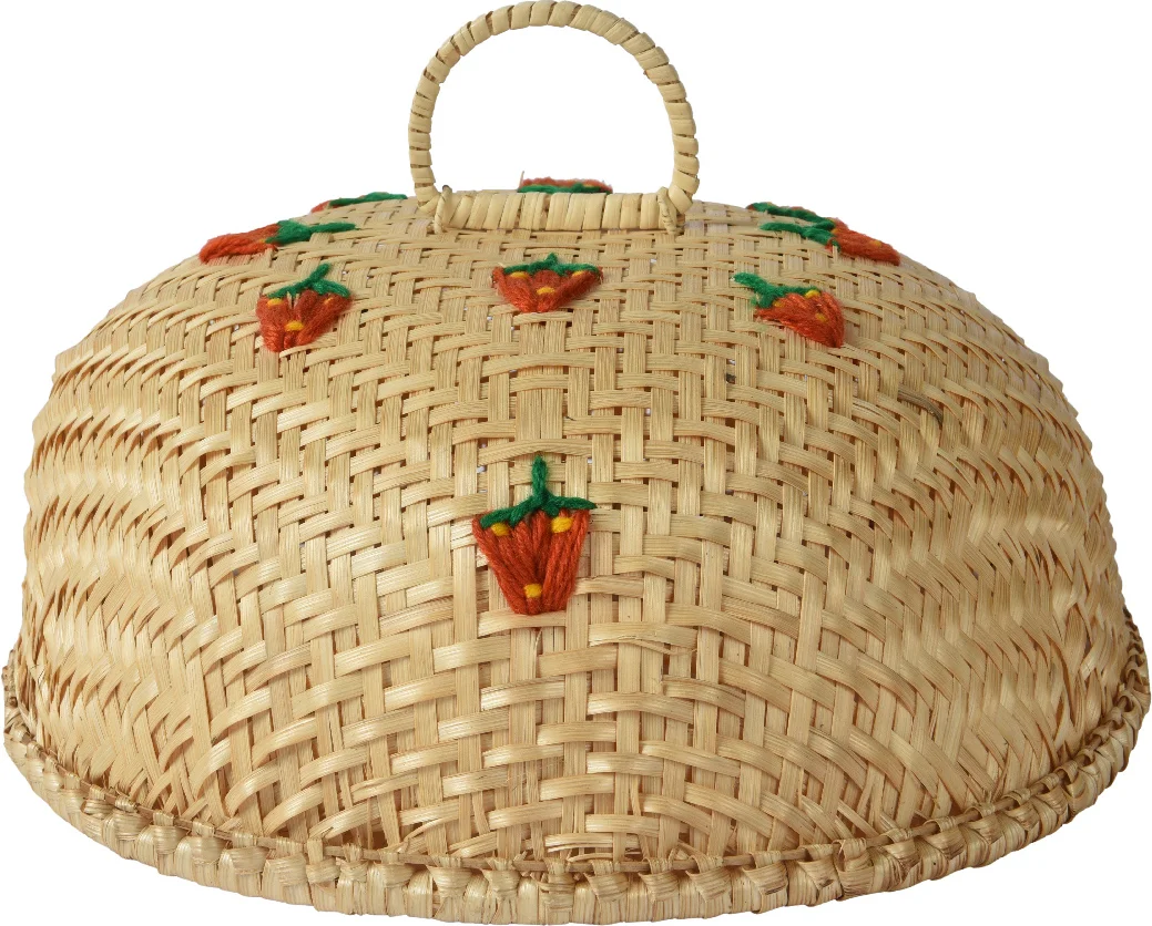 Decoris vliegenkap Aardbei naturel D 37 H 17 cm