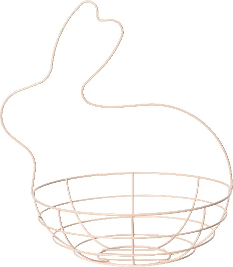 Decoris paasdecoratie Benthe mand roze 24,5 x 28 x 31 cm