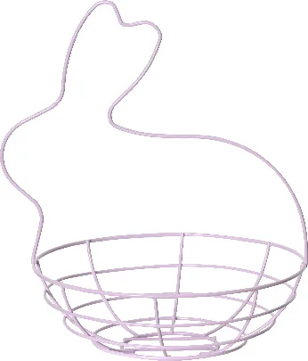 Decoris paasdecoratie Benthe mand lila 19 x 21 x 24 cm