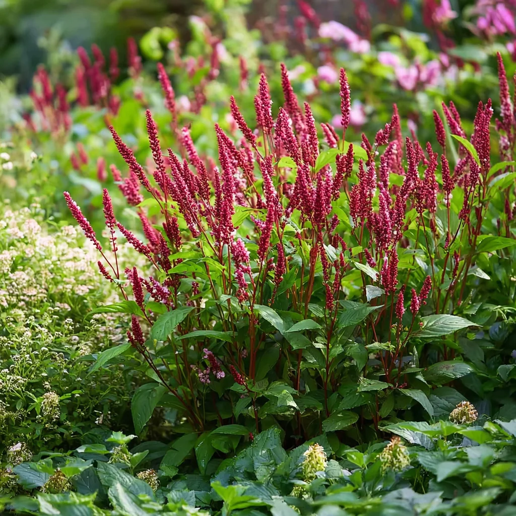 10 x  Biologische Duizenknoop (Persicaria amplexicaulis 'JS Calor' ) D 11 H 15 cm