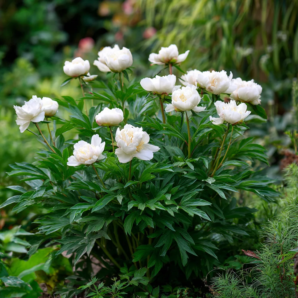 10 x  Biologische Chinese pioenroos (Paeonia lactiflora 'Duchesse de Nemours' ) D 12 H 15 cm