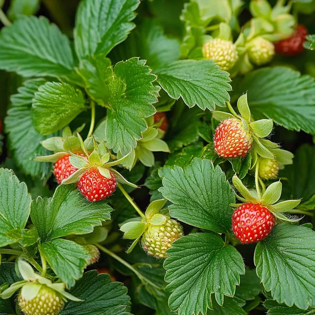 10 x Biologische Aardbei (Fragaria annanassa ‘Ostara’) D 11 H 15 cm
