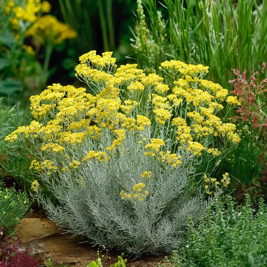 10 x  Biologische Kerrieplant (Helichrysum italicum) D 11 H 15 cm