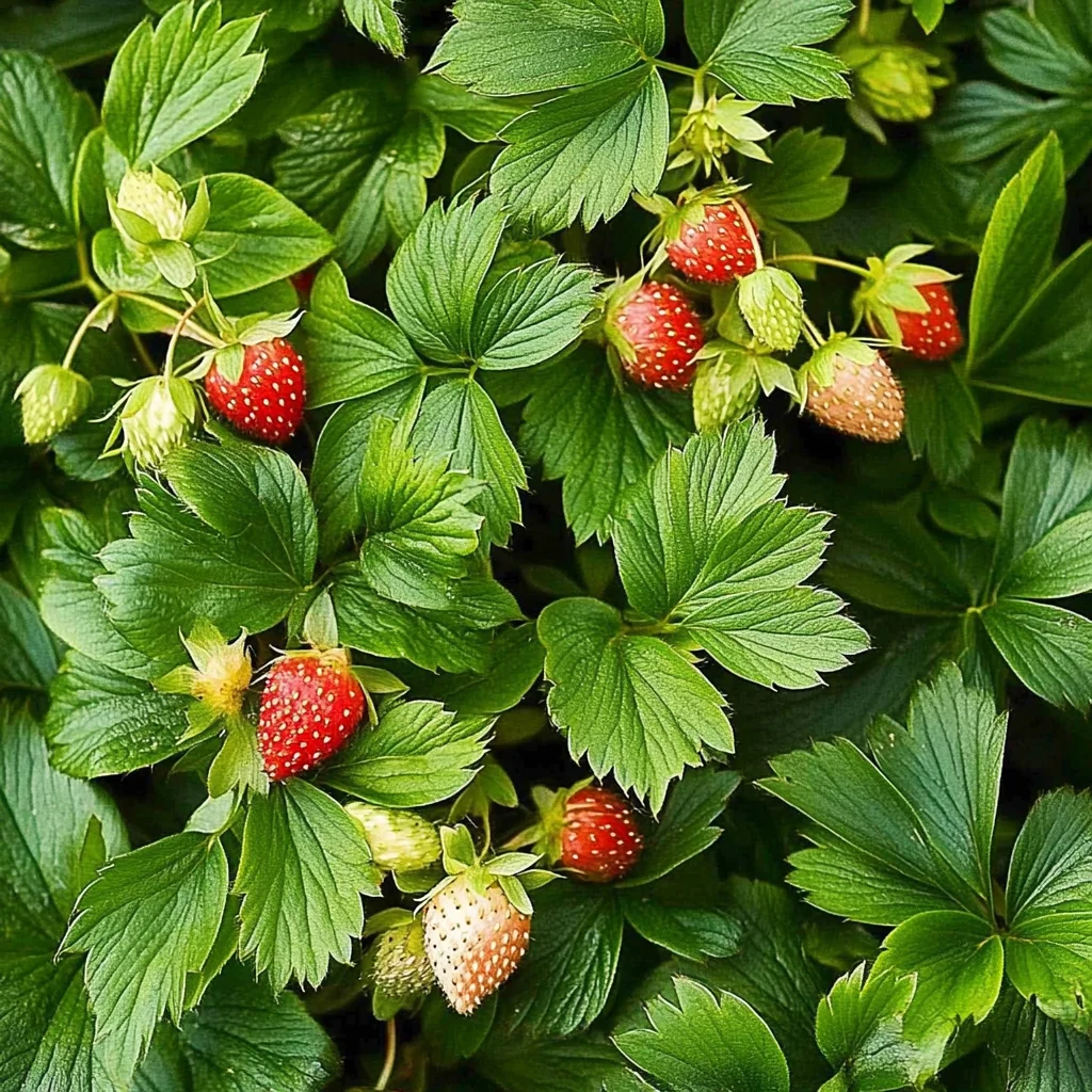 10 x Biologische Bosaardbei (Fragaria vesca) D 11 H 15 cm