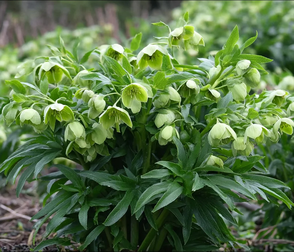 10 x  Biologische Stinkend nieskruid (Helleborus foetidus) D 11 H 15 cm