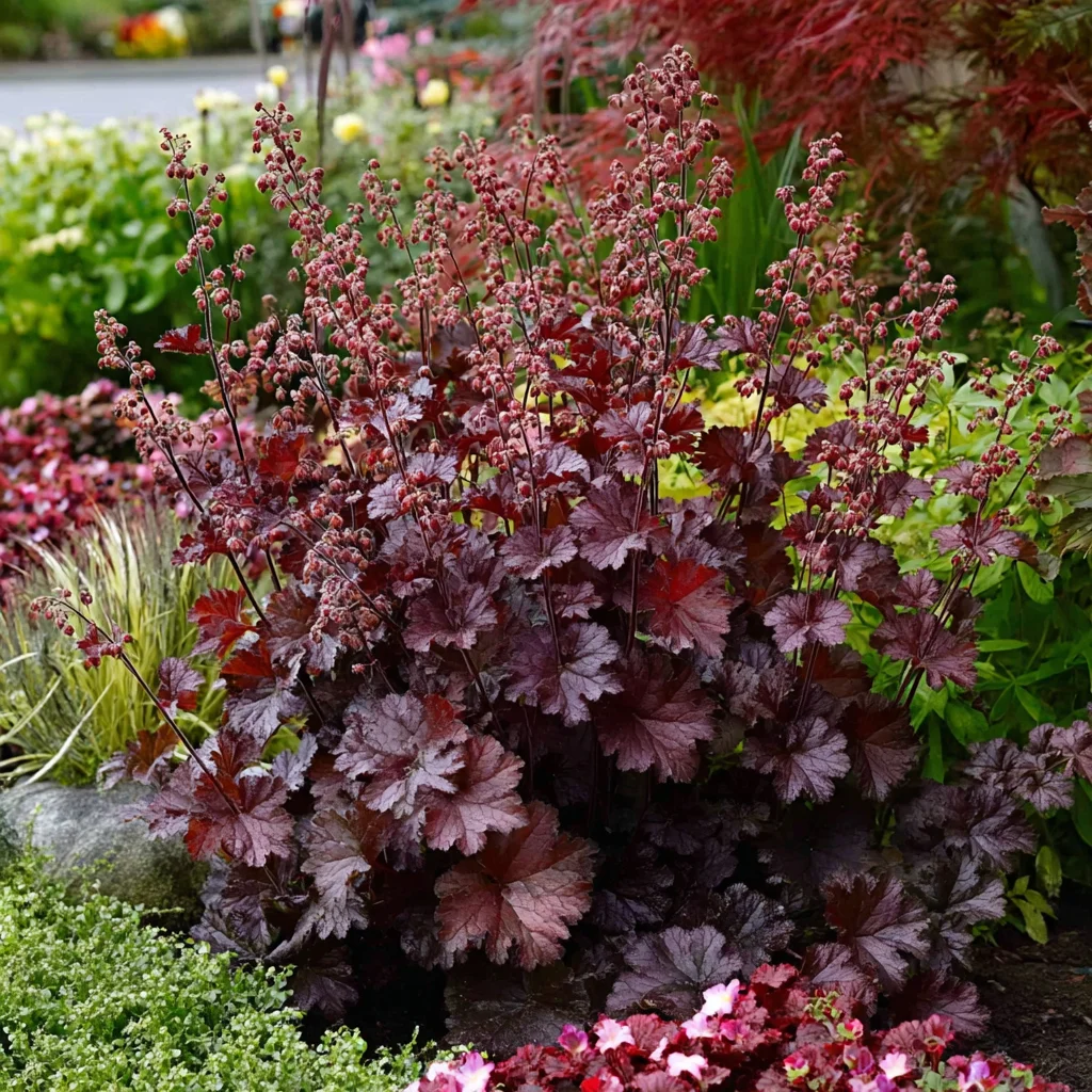 10 x  Biologische Purperklokje (Heuchera 'Chocolate Ruffles') D 11 H 15 cm