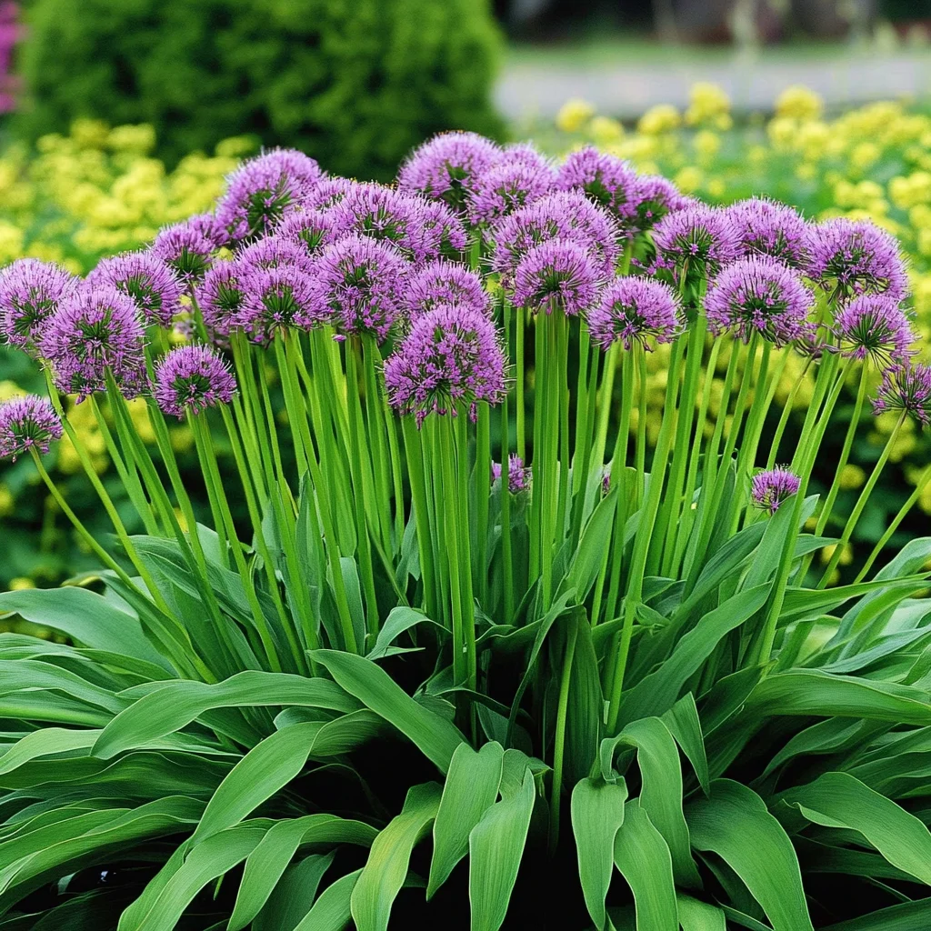 10 x Biologische Sierui (Allium senescens) D 12 H 15 cm