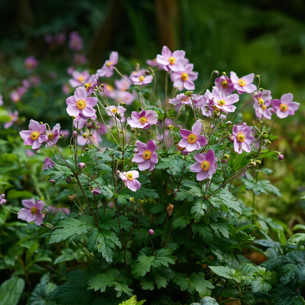 10 x  Biologische Herfstanemoon (Anemone hupehensis 'September Charm') D 11 H 15 cm