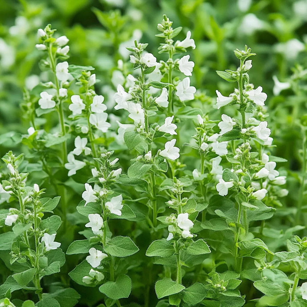 10 x Biologische Steentijm (Calamintha nepeta 'Marvelette White') D 11 H 15 cm