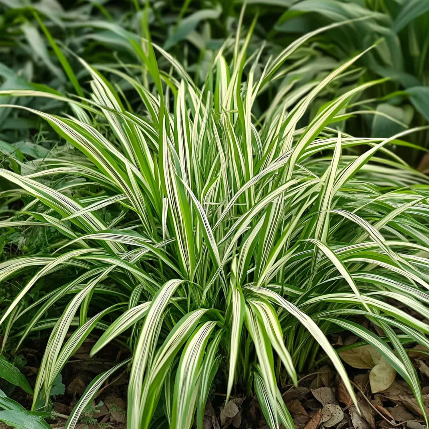10 x Biologische Japanse zegge (Carex morrowii 'Ice Dance') D 11 H 15 cm