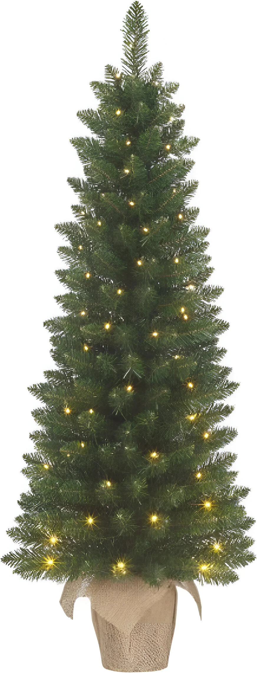 Black Box kunstkerstboom Gerlos op jute voet met 40 lampjes warm wit D 41 H 90 cm
