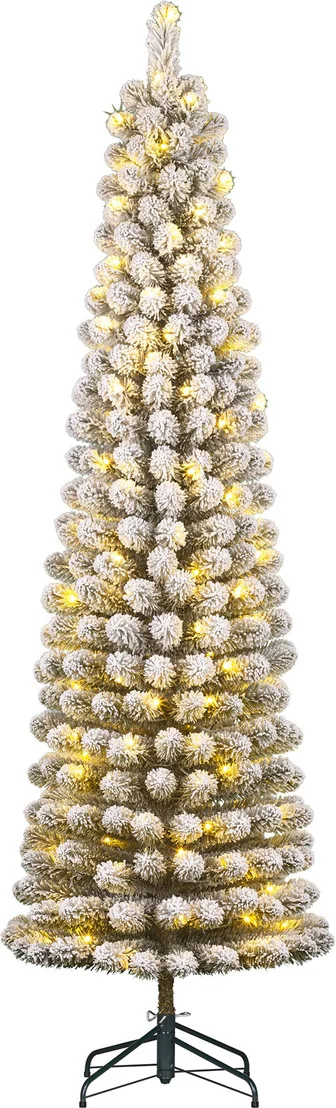 Black Box kunstkerstboom Charlton besneeuwd met 120 lampjes warm wit D 53 H 185 cm