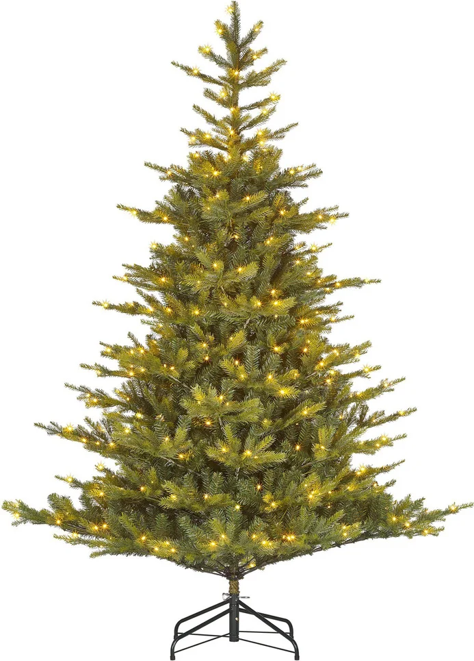 Black Box kunstkerstboom Grand Fir met 300 lampjes warm wit D 112 H 155 cm