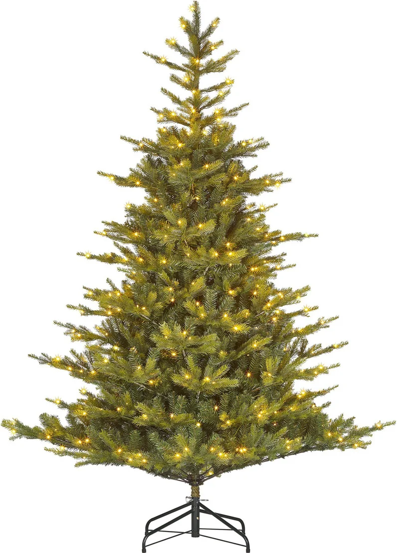 Black Box kunstkerstboom Grand Fir met 400 lampjes warm wit D 132 H 185 cm