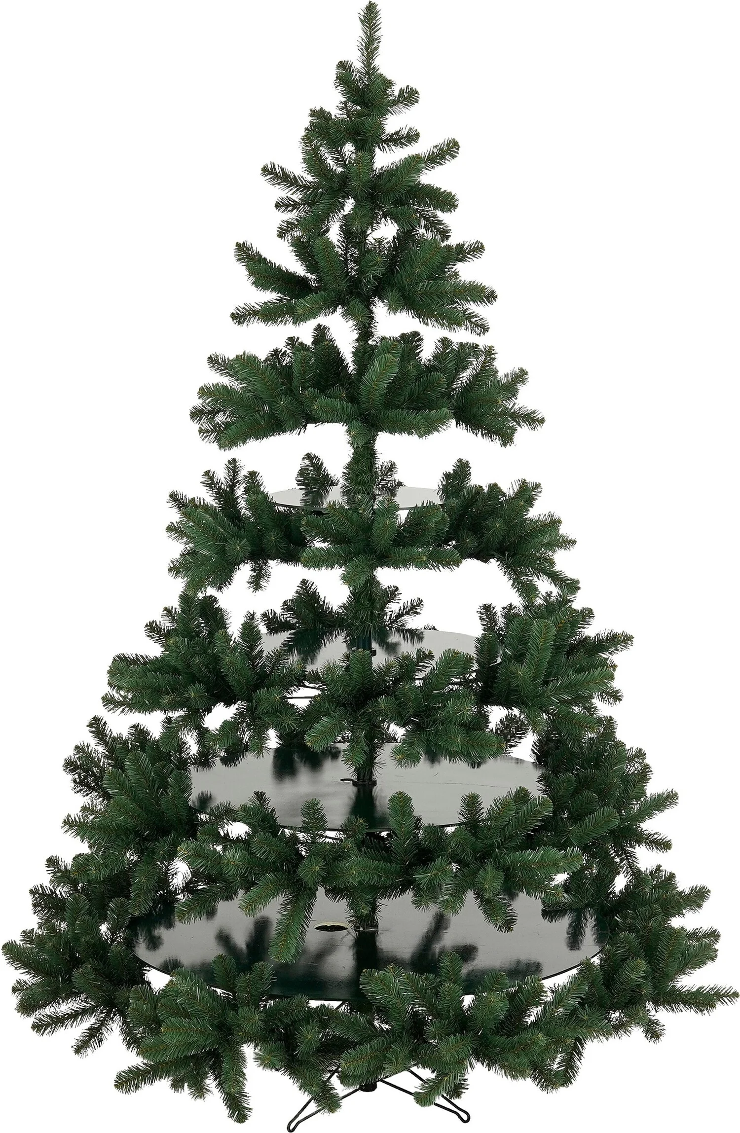 Black Box kunstkerstboom met plateaus D 160 H 230 cm