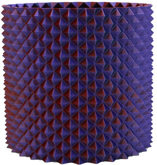 Bloempot Nairobi paars / groen / koper D 17 H 15 cm