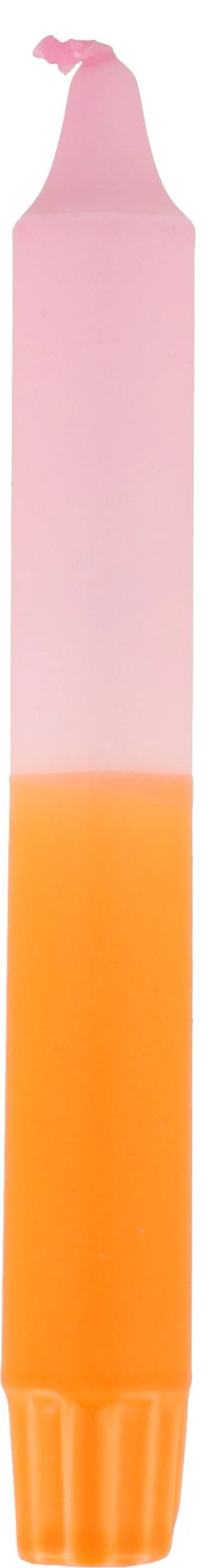 Dippy dinerkaars Dubbeldip oranje / roze 6 uur D 2,1 H 19 cm