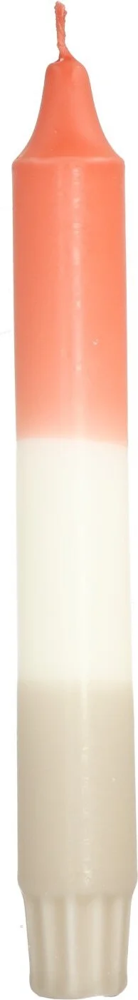 Dippy dinerkaars Triple roze / wit / beige 6 uur D 2,1 H 19 cm