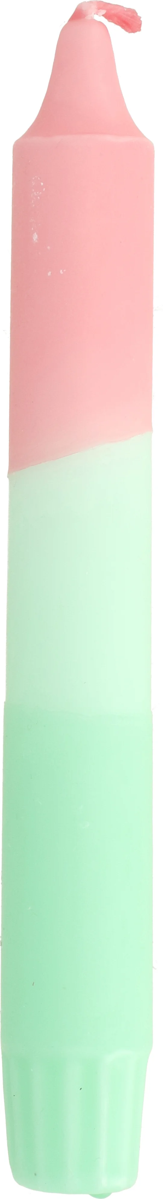 Dippy dinerkaars Triple groen / roze 6 uur D 2,1 H 19 cm