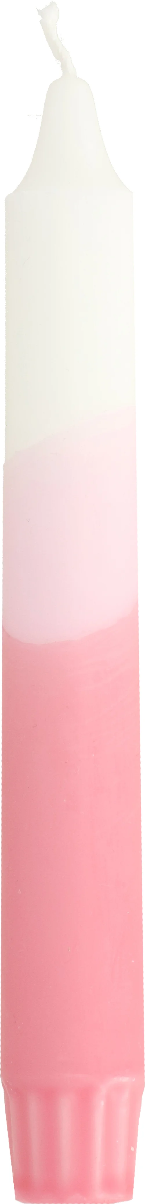 Dippy dinerkaars Triple roze / wit 6 uur D 2,1 H 19 cm